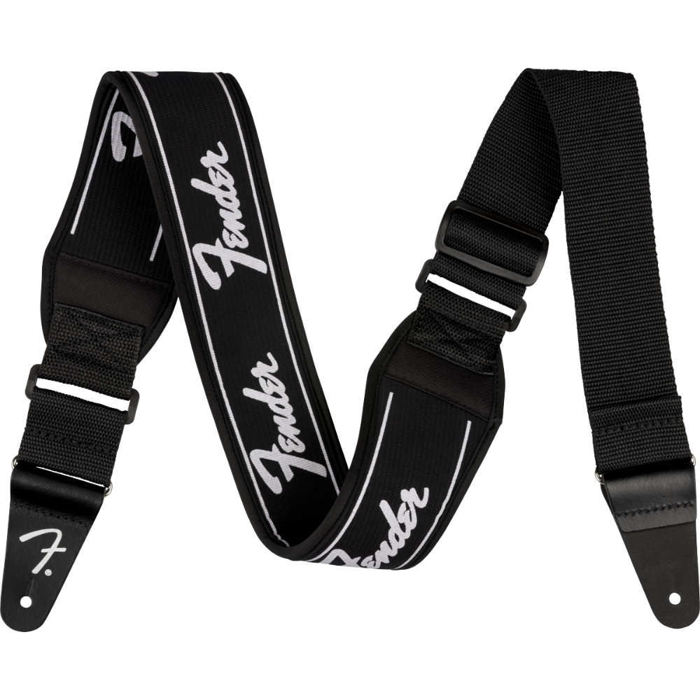 Fender フェンダー Swell Neoprene Logo Strap Running Logo 2.5インチ ギターストラップ