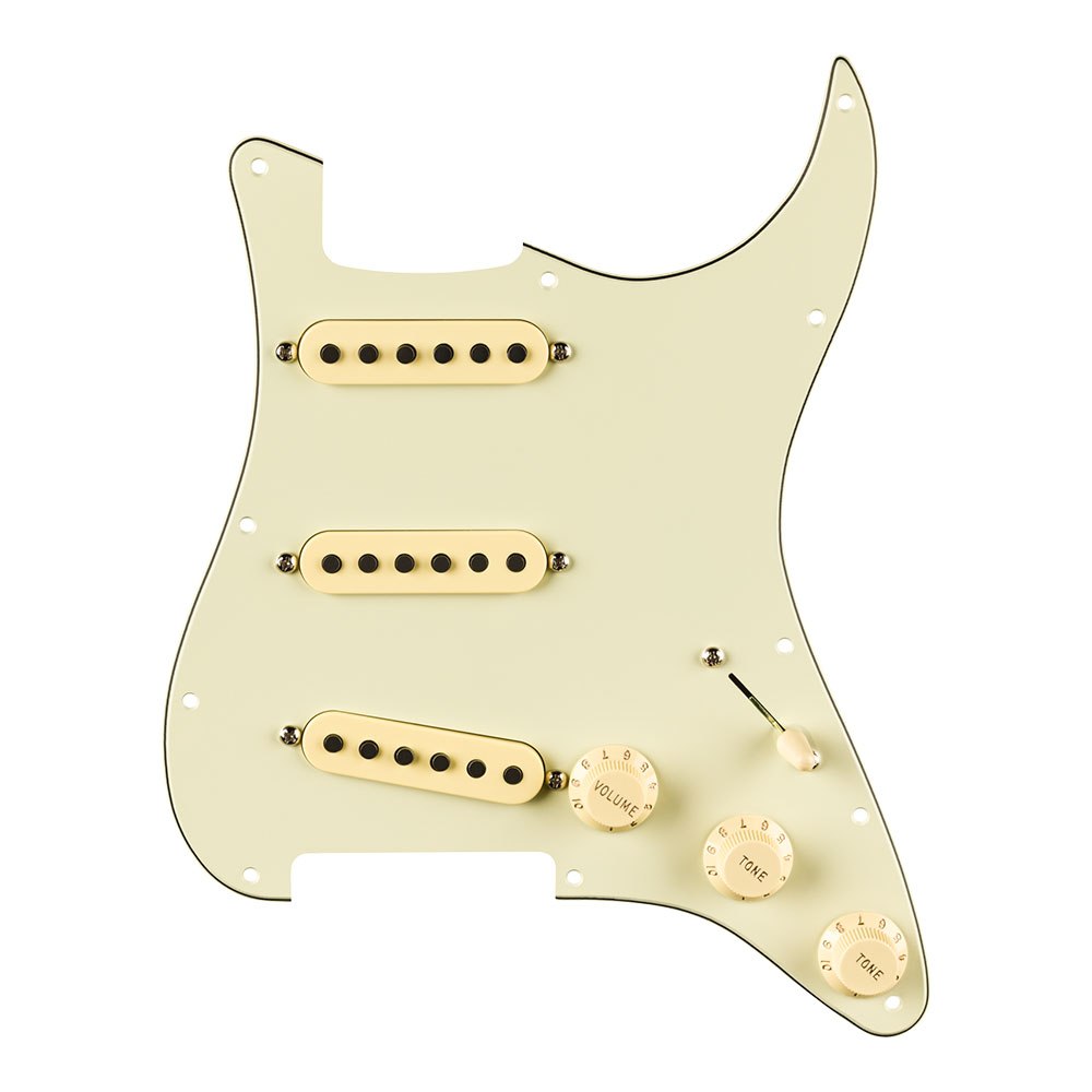 Fender フェンダー Pre-Wired Strat Pickguard Eric Johnson Signature Mint Green 11 Hole PG 配線済みピックアップセット