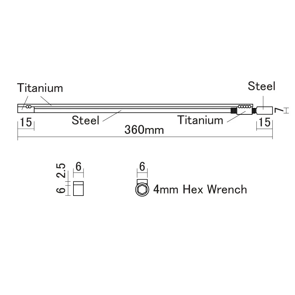 SCUD スカッド F-2741 2way アジャスタブルトラスロッド サイズ図画像