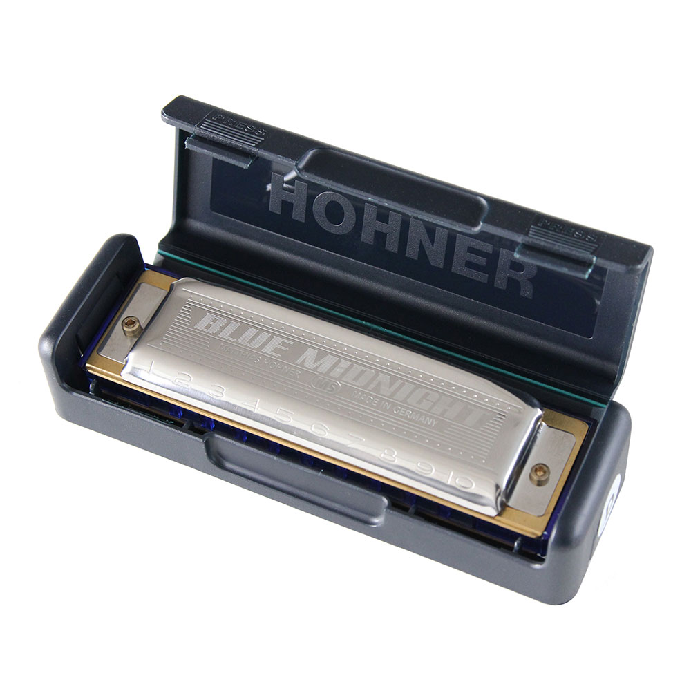 HOHNER ホーナー Blue Midnight 595/20 A調 10穴ハーモニカ ブルースハープ ケース収納時