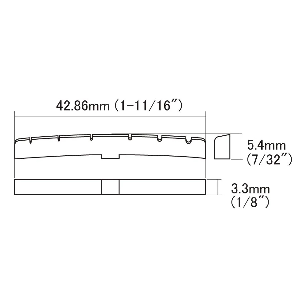 SCUD スカッド HSBV-NS1 ストラトキャスタータイプ用ナット サイズ図画像