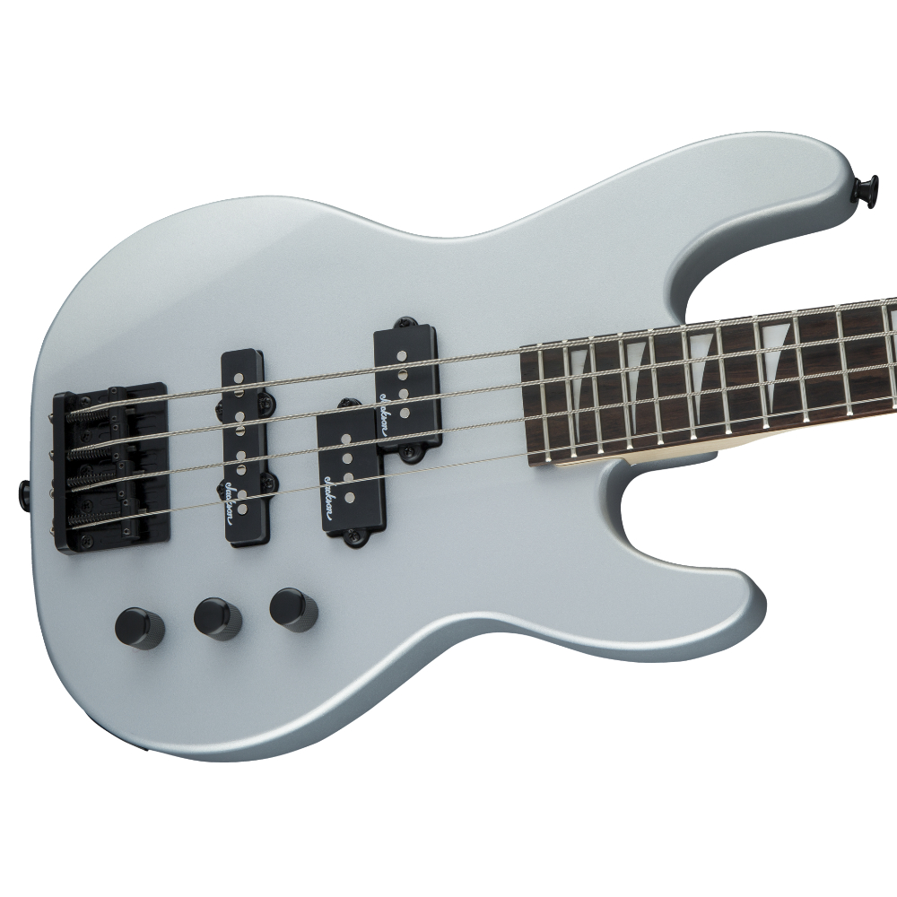 Jackson ジャクソン JS Series Concert Bass Minion JS1X Satin Silver シルバー エレキベース ボディ画像