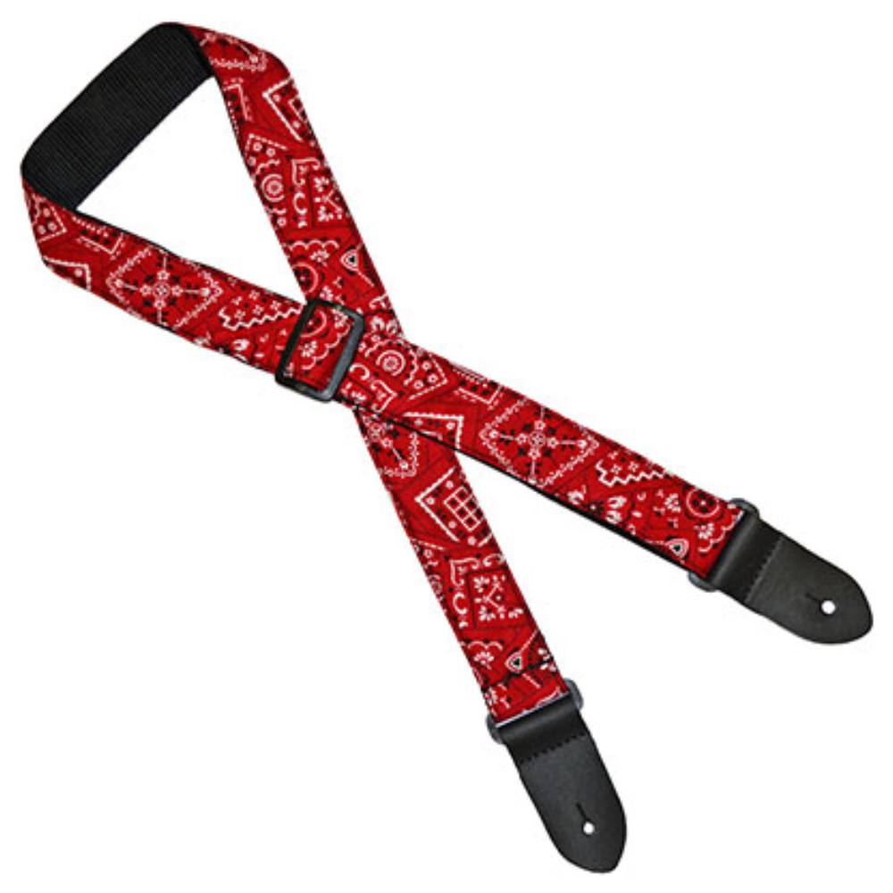 Perri’s ペリーズ 1.5 BANDANA RED UKE STRAP ペイズリー柄 バンダナ柄 ウクレレストラップ