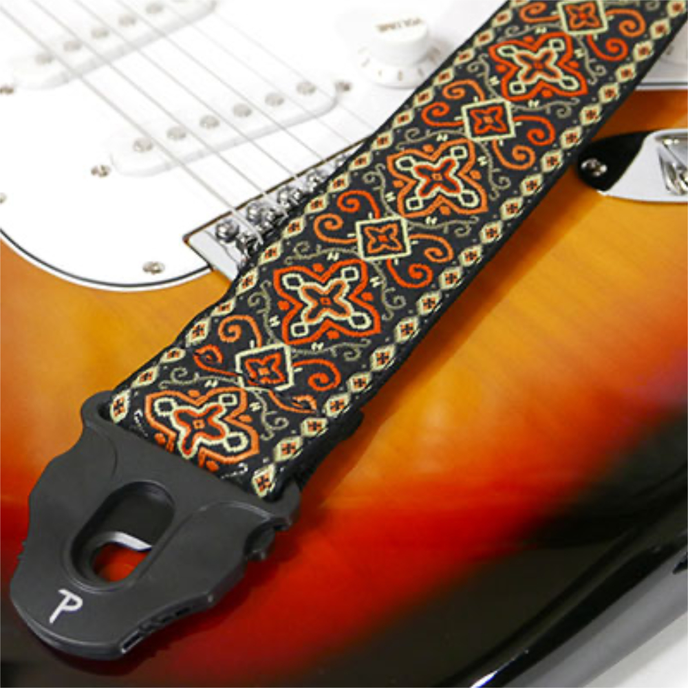 Perri’s ペリーズ TWSPL-7059 ORANGE CROSS JACQUARD ギターストラップ Perri’s ペリーズ TWSPL-7059 ORANGE CROSS JACQUARD ギターストラップ　イメージ