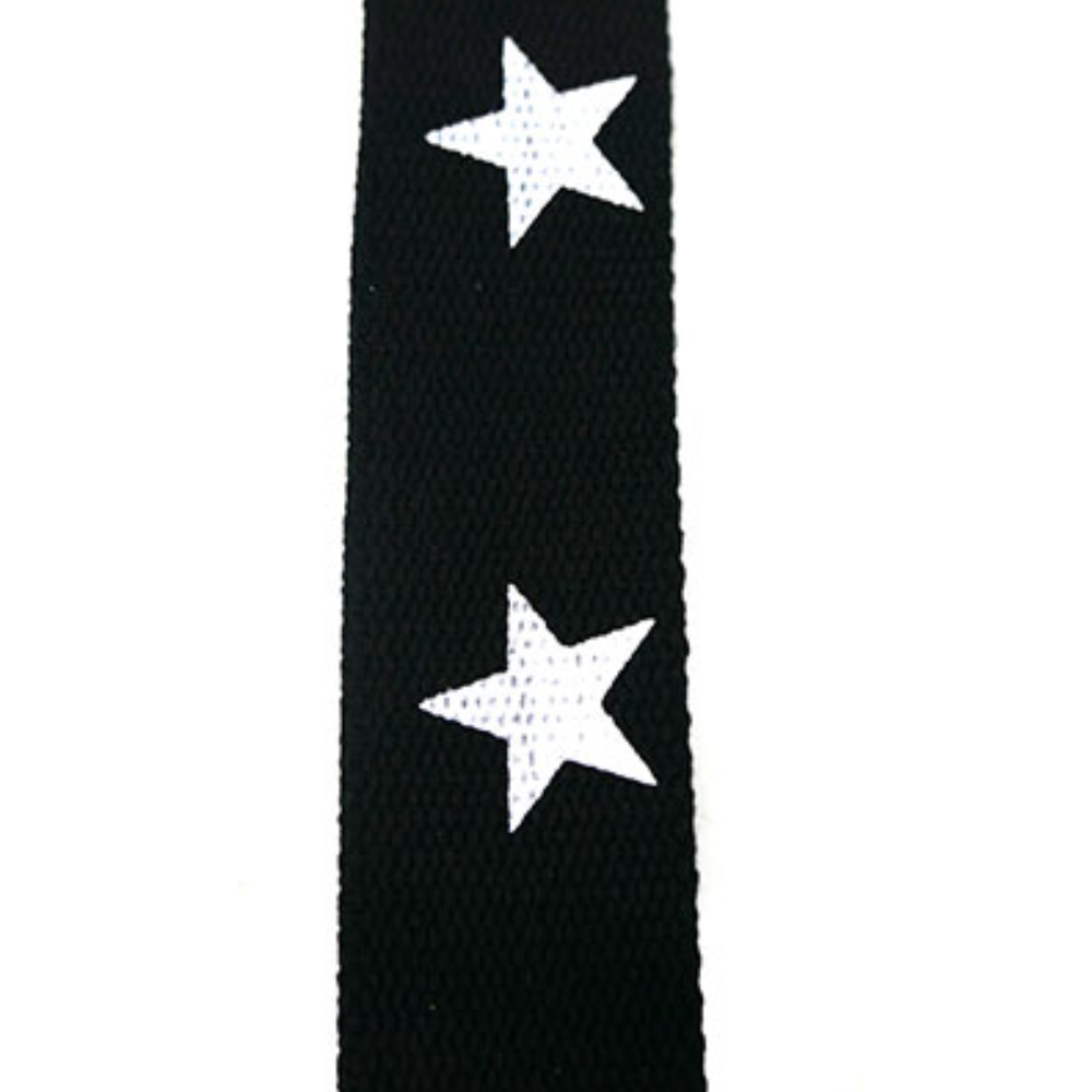 Perri’s ペリーズ CWS20-6845 BLACK W/STARS 星柄 Deluxe Cotton Strap ギターストラップ Perri’s ペリーズ CWS20-6845 BLACK W/STARS 星柄 Deluxe Cotton Strap ギターストラップ 柄