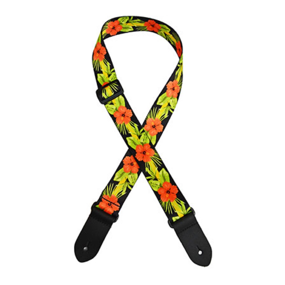 Perri’s ペリーズ UKLPCP-7095 1.5インチ Luau Floral Uke Strap HAWAIIAN HIBISCUS ウクレレストラップ