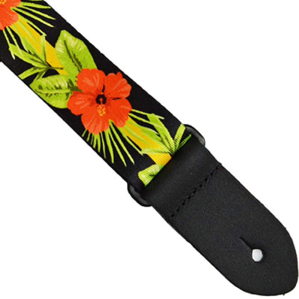 Perri’s ペリーズ UKLPCP-7095 1.5インチ Luau Floral Uke Strap HAWAIIAN HIBISCUS ウクレレストラップ ストラップエンド画像