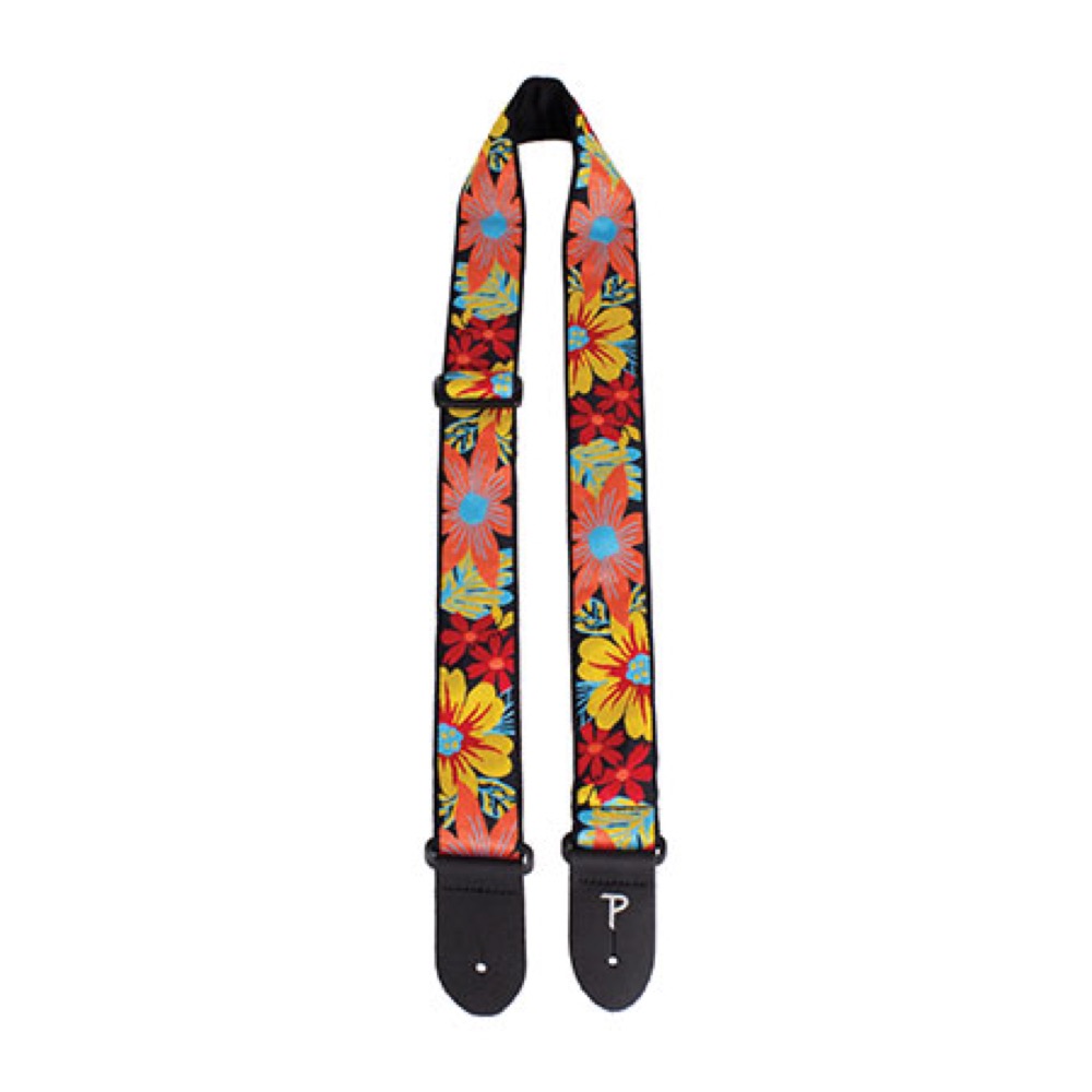 Perri’s ペリーズ TWS-7580 2インチ Big Flower Jacquard Guitar Strap With Triglide ギターストラップ