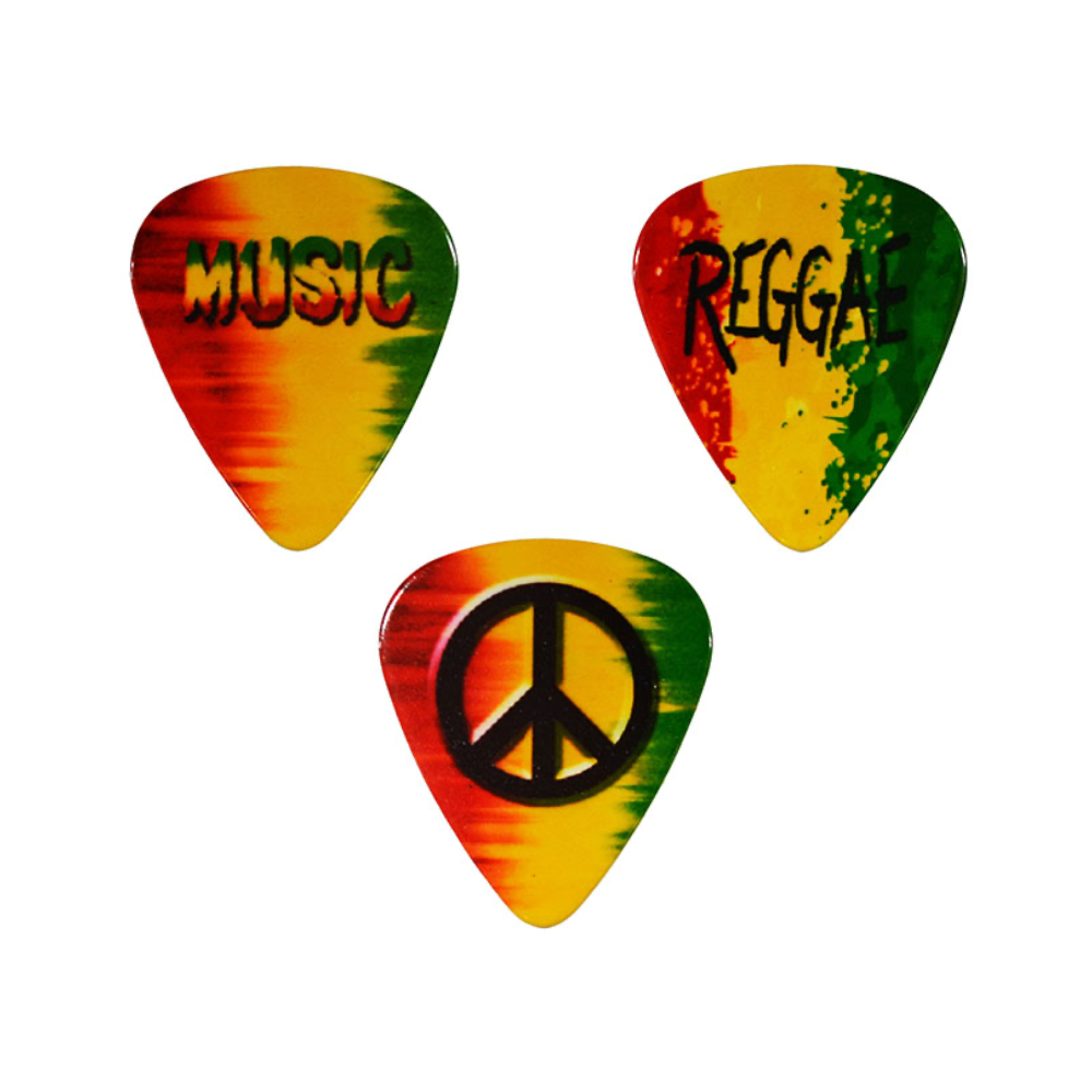 Perri’s ペリーズ LP-PP03 THE REGGAE 6PICKS Guitar Pick ギターピックセット ピックデザイン画像