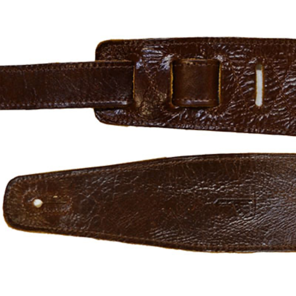 Perri’s ペリーズ AFR25-6875 2.5インチ THE AFRICA CHOCOLATE Guitar strap ブラウン 革 ギターストラップ 長さ調整部