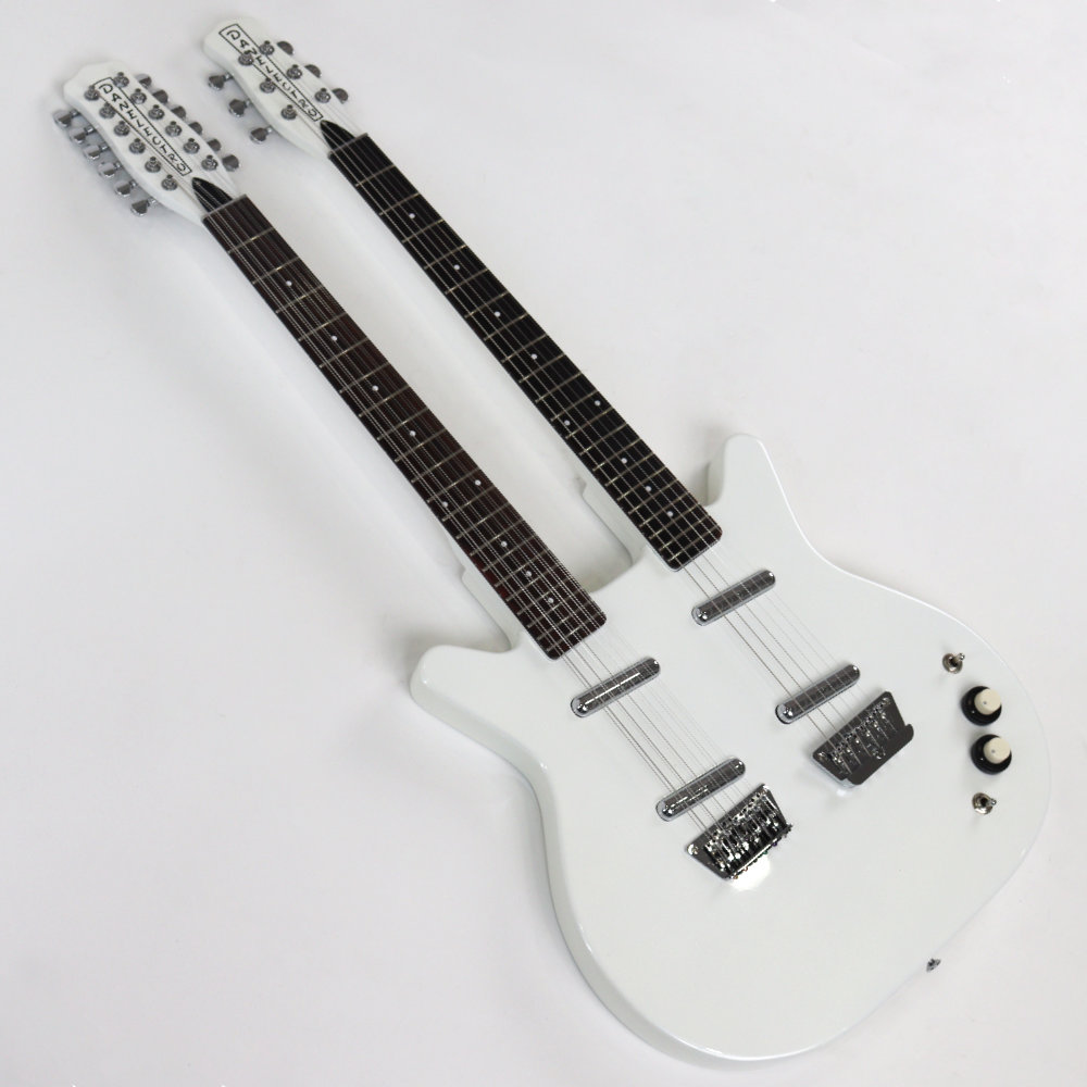 Danelectro ダンエレクトロ DOUBLE NECK 6-12 WHT ダブルネック エレキギター ボディトップ、サイド