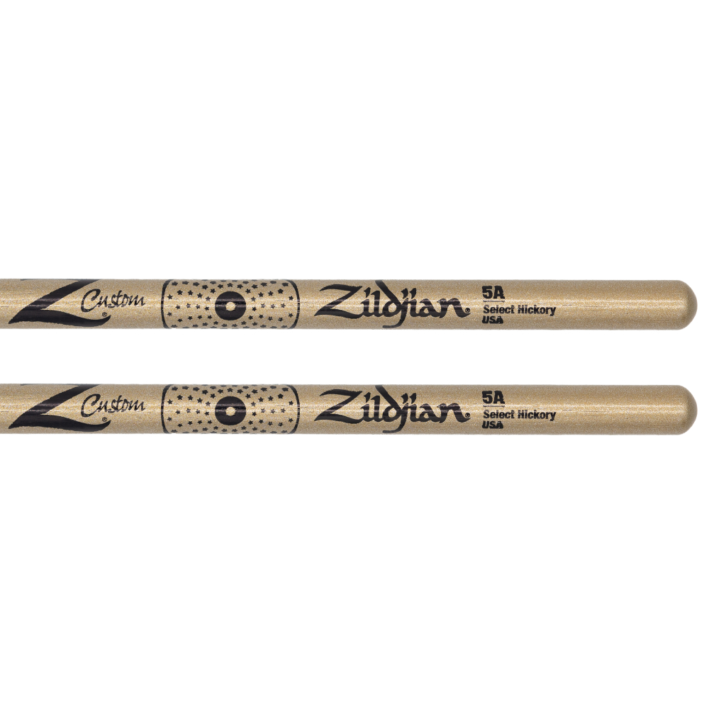 ZILDJIAN ジルジャン Z カスタム 5A Chroma Gold クロマブラック ナイロンチップ ドラムスティック デザイン詳細