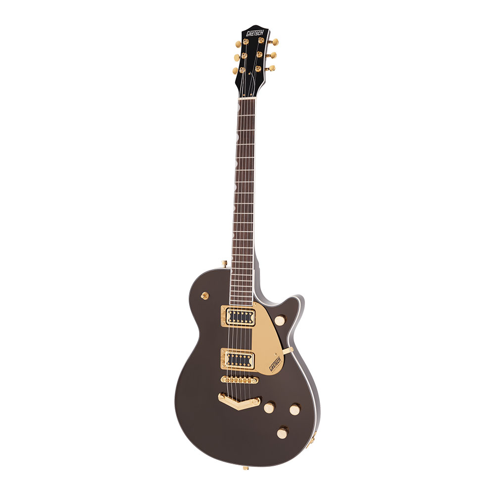 GRETSCH グレッチ G5220G Electromatic Jet BT Single-Cut with V-Stoptail Black Gold エレキギター 全体像