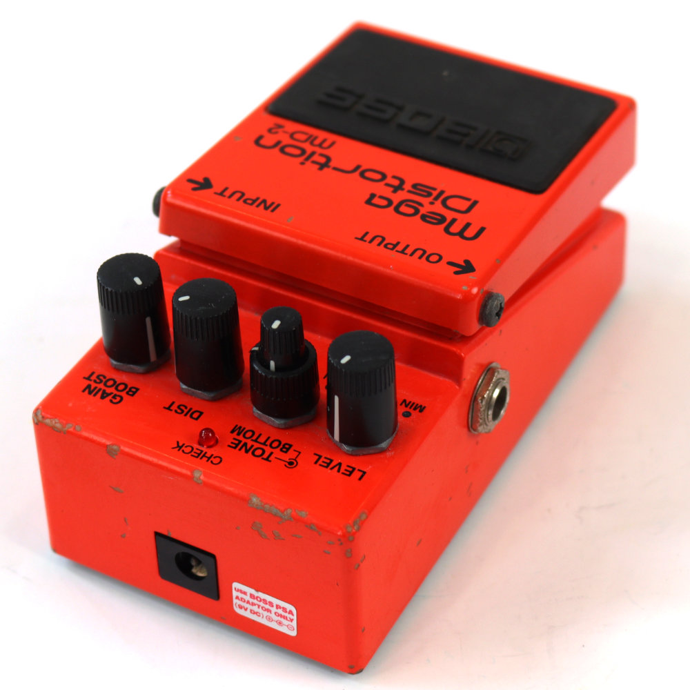 【中古】 メガディストーション  エフェクター BOSS MD-2 Mega Distortion ギターエフェクター ディストーション output側サイド