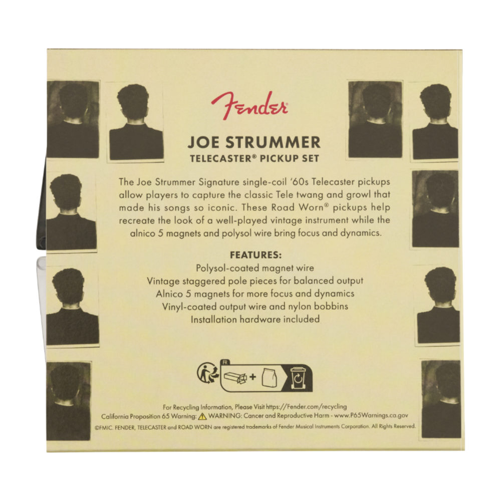 Fender フェンダー Joe Strummer Signature Telecaster Pickup Set テレキャスター用ピックアップセット パッケージ裏画像