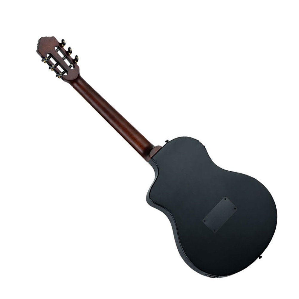 エレガットギター オルテガ ORTEGA RTPSTD-SBK 薄型ボディー クラッシックギター ピックアップ付き 背面