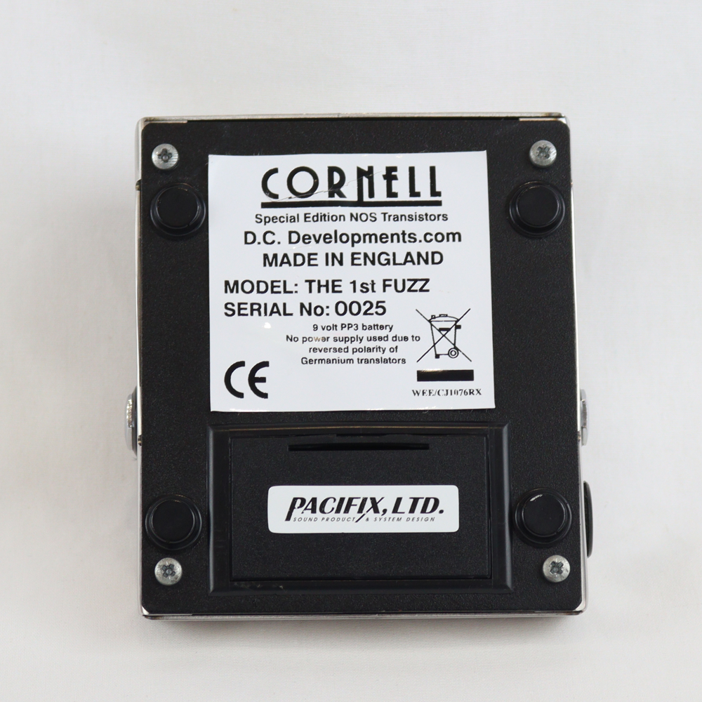 【中古】 ファズ エフェクター CORNELL The 1st Fuzz Special Edition NOS Transistors コーネル ギターエフェクター 裏面画像