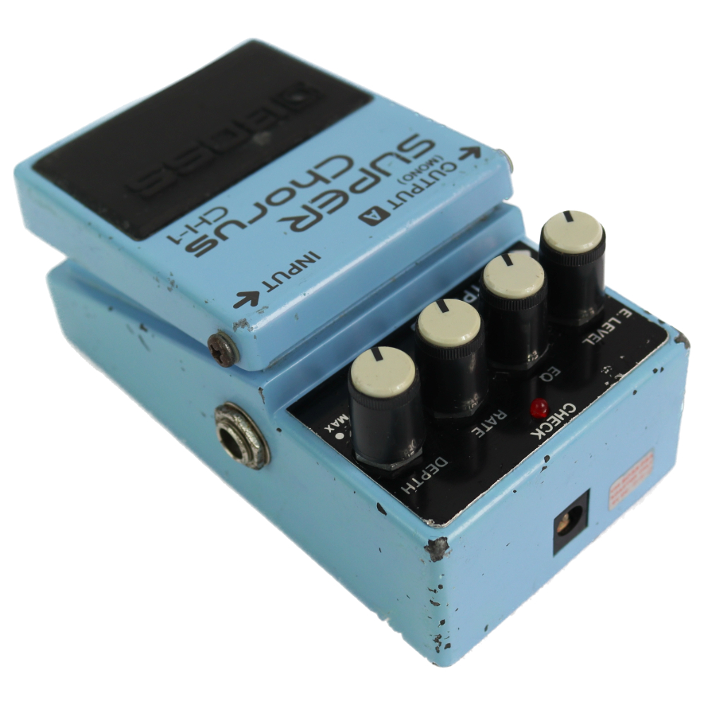 【中古】スーパーコーラス エフェクター BOSS CH-1 Super Chorus ギターエフェクター コーラス 本体画像 斜め R