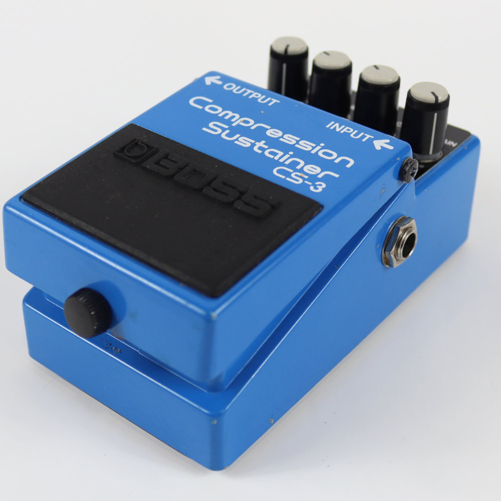 【中古】 コンプレッサー エフェクター BOSS CS-3 Compression Sustainer Made in Japan ギターエフェクター input側サイド