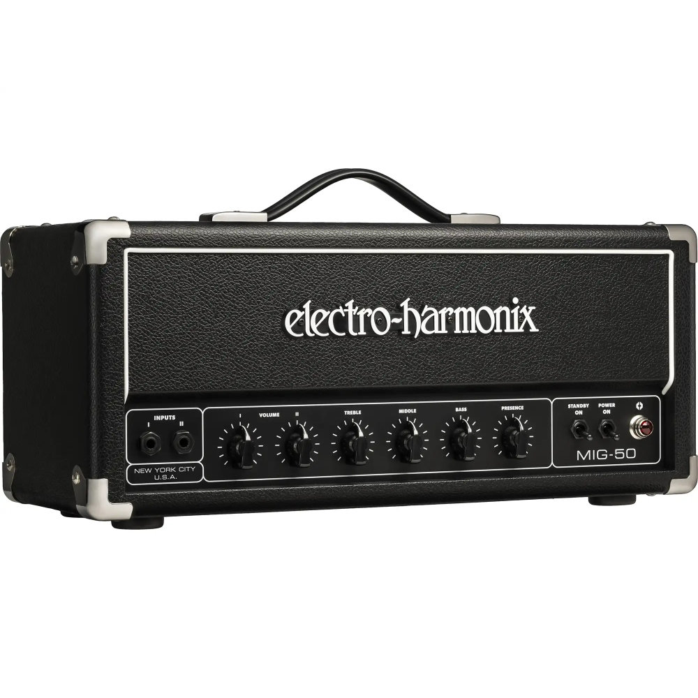 ELECTRO-HARMONIX エレクトロハーモニクス MIG-50 MK II 50W オールチューブギターアンプ 真空管アンプ 左サイドからフロント