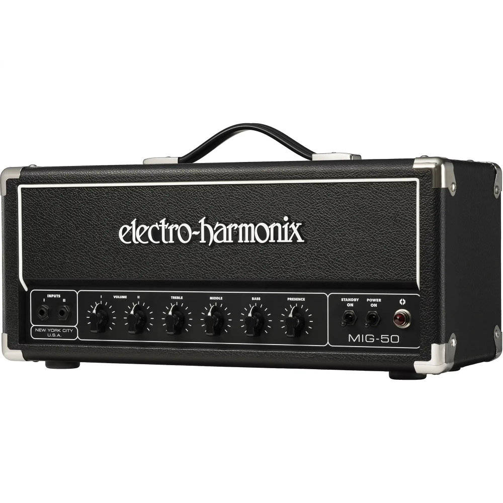 ELECTRO-HARMONIX エレクトロハーモニクス MIG-50 MK II 50W オールチューブギターアンプ 真空管アンプ 右サイドからフロント