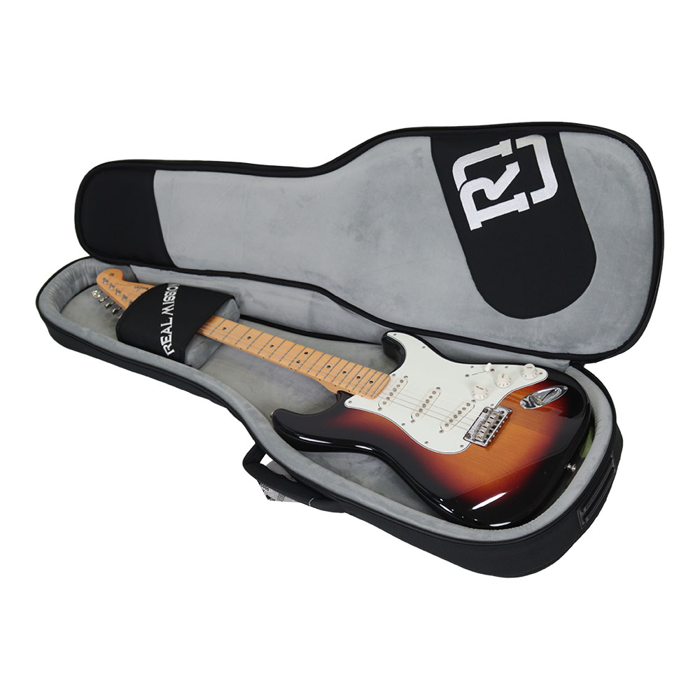 エレキギターケース REAL MISSION CoolVox E Black 黒 ブラック エレキ ギグバッグ リュック 背負うギターケース リアルミッション ストラトキャスター収納時