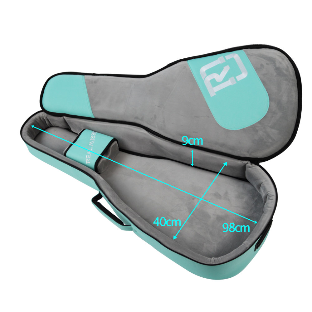 クラシックギターケース REAL MISSION CoolVox C Aqua アクア 水色 ギグバッグ リュック 背負うギターケース リアルミッション 寸法 2