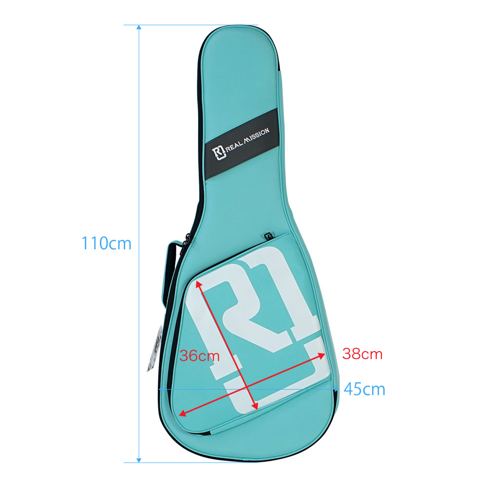アコースティックギターケース REAL MISSION CoolVox D Aqua アコギ ギグバッグ リアルミッション サイズ詳細