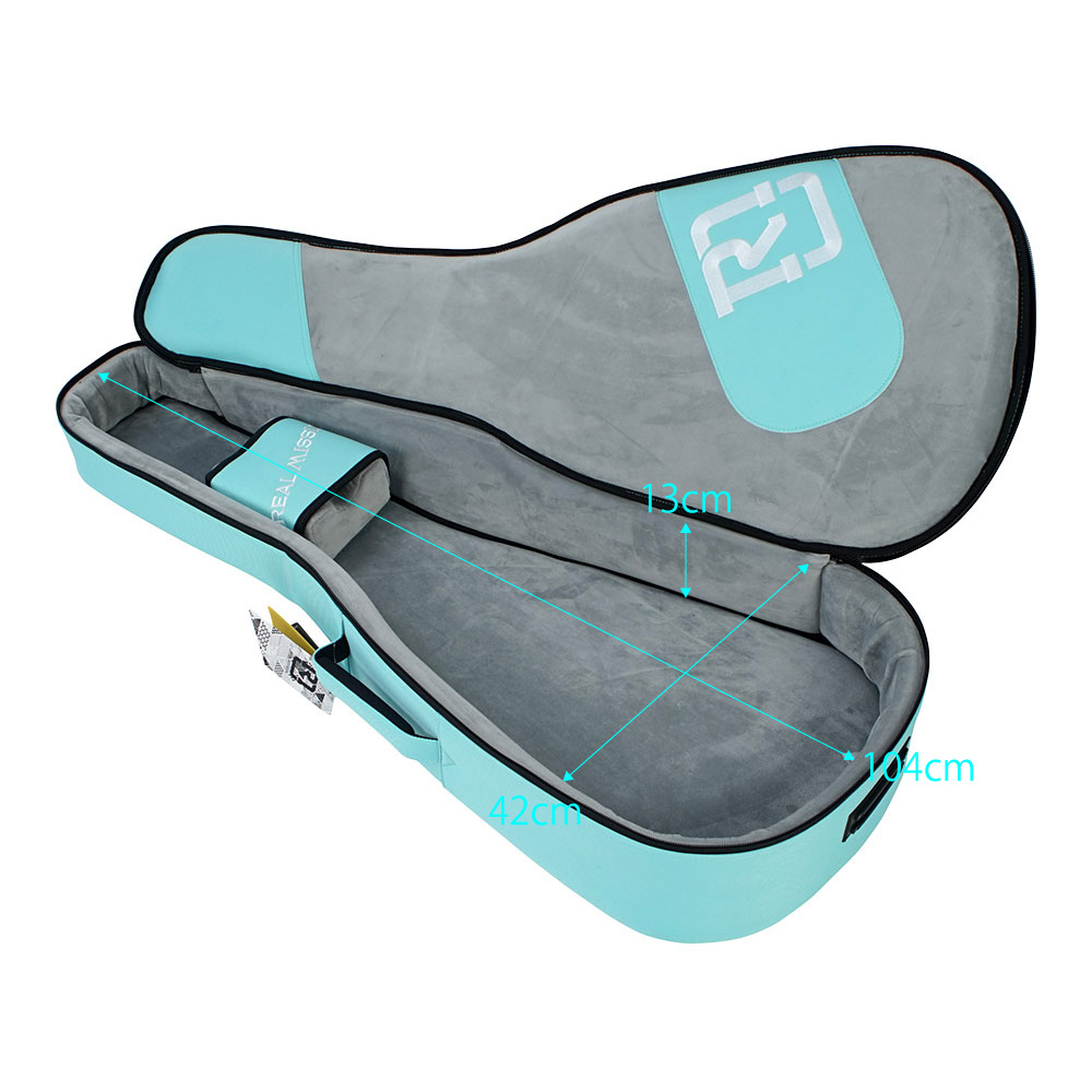 アコースティックギターケース REAL MISSION CoolVox D Aqua アクア 水色 アコギ ギグバッグ リュック 背負うギターケース リアルミッション 内寸