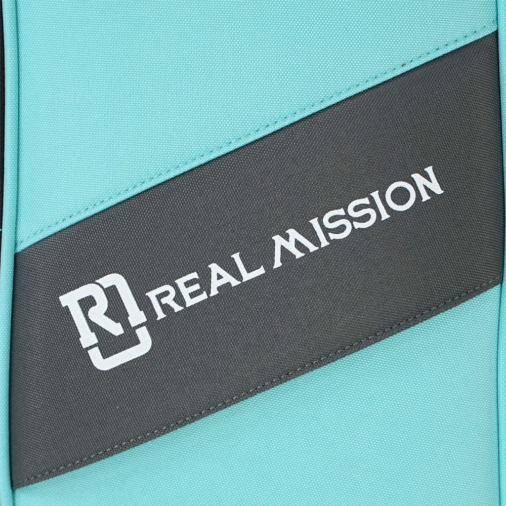アコースティックギターケース REAL MISSION CoolVox D Aqua アクア 水色 アコギ ギグバッグ リュック 背負うギターケース リアルミッション ロゴの刺繍