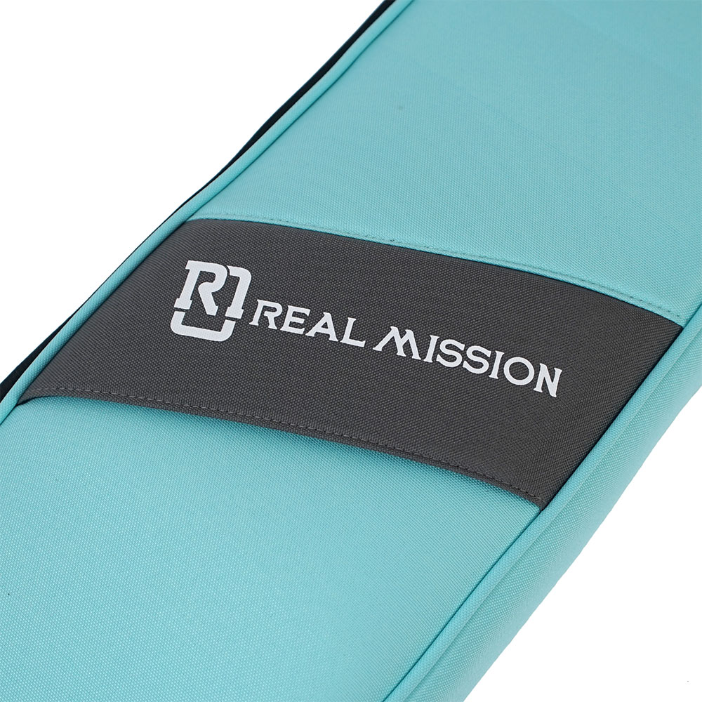 エレキギターケース REAL MISSION CoolVox E Aqua アクア 水色 エレキ ギグバッグ リュック 背負うギターケース リアルミッション ロゴ
