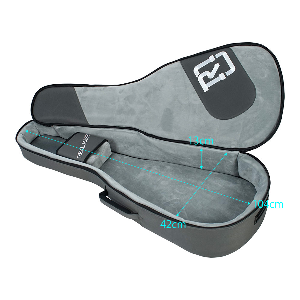 アコースティックギターケース REAL MISSION CoolVox D Grey グレー アコギ ギグバッグ リュック 背負うギターケース リアルミッション 内寸