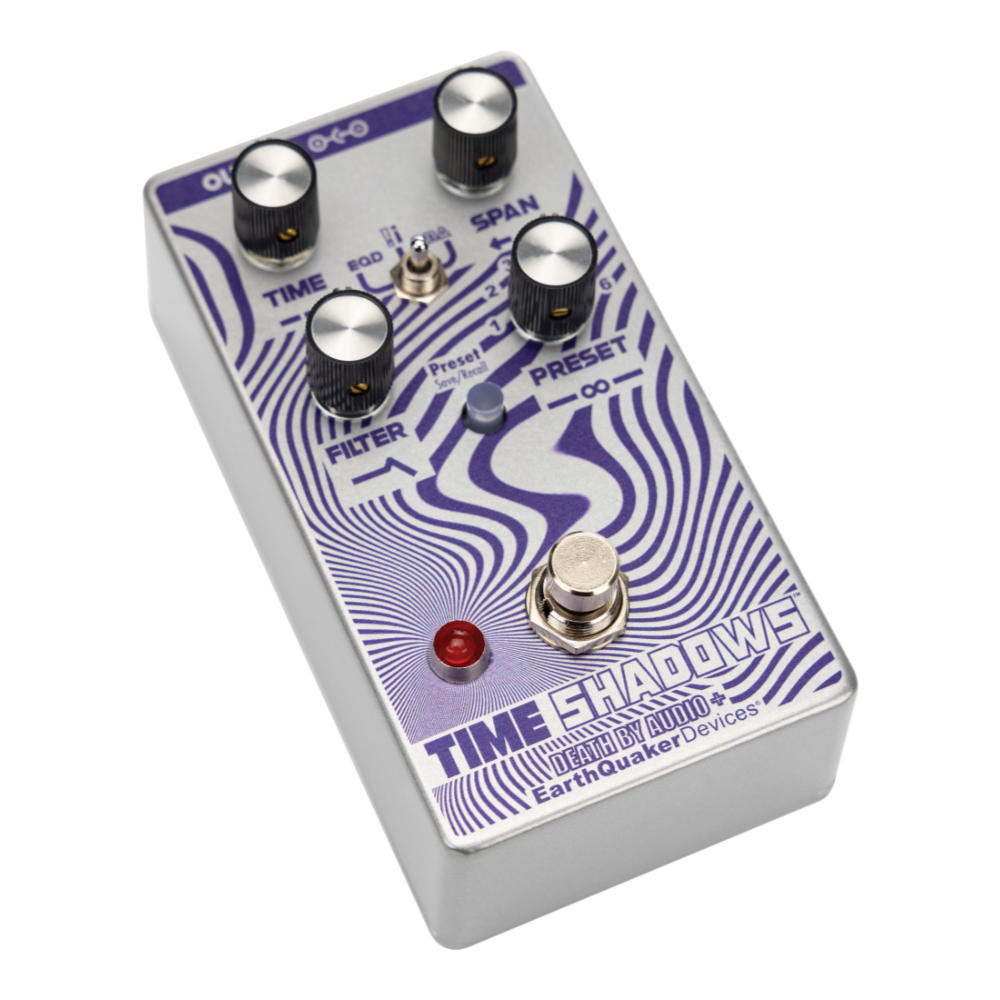 Earthquaker Devices アースクエイカーデバイセス EQD Time Shadows サブハーモニックマルチディレイレゾネーター ギターエフェクター 左斜めアングル画像