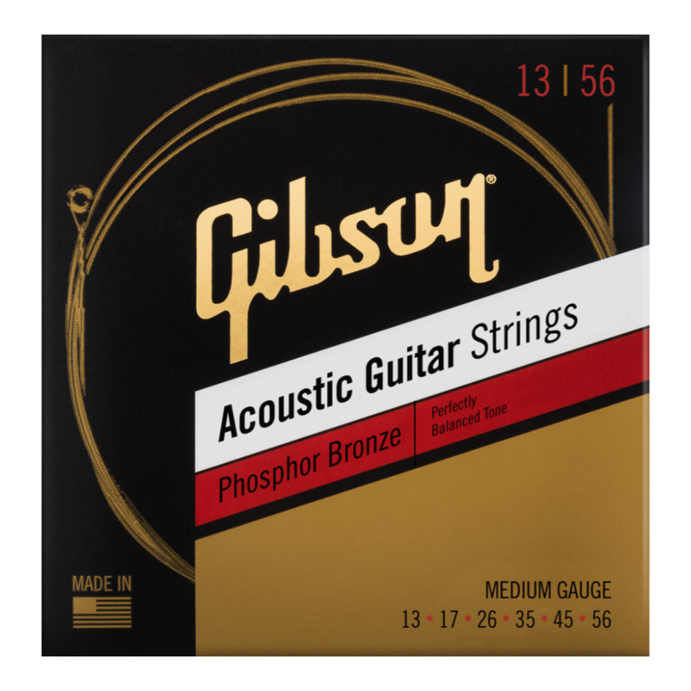 Gibson GIBSON SAG-PB13 Phosphor Bronze Acoustic Guitar Strings Medium Gauge  アコースティックギター弦 - ギター