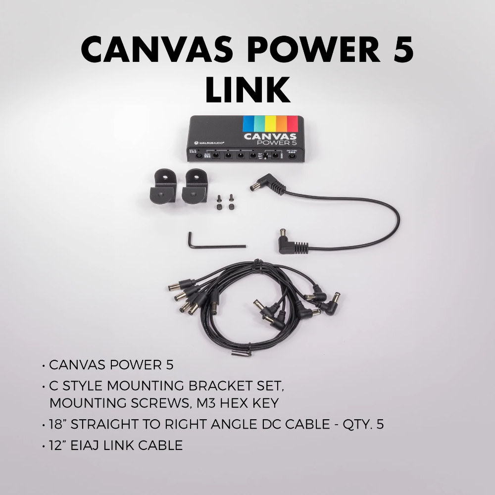 WALRUS AUDIO ウォルラスオーディオ WAL-CANV/PWR5L Canvas Power 5 パワーサプライ リンクケーブル付属 セット画像