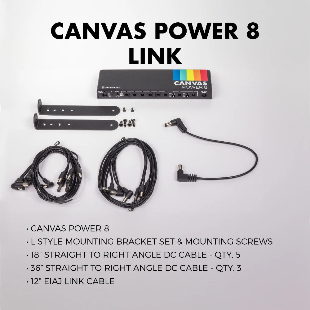 WALRUS AUDIO ウォルラスオーディオ WAL-CANV/PWR8L Canvas Power 8 パワーサプライ リンクケーブル付属 セット画像