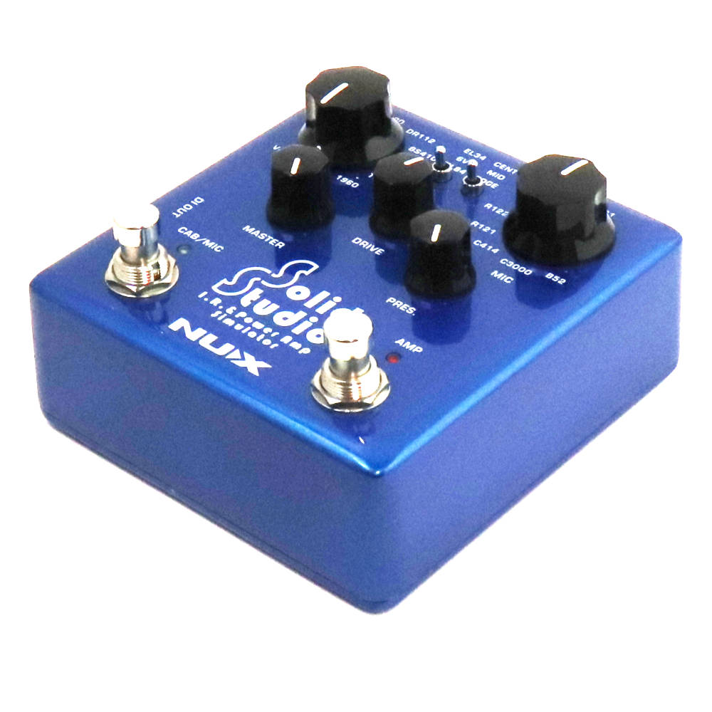 【中古】 パワーアンプシミュレーター エフェクター NUX NSS-5 Solid Studio I.R.&Power Amp simulator ギターエフェクター フットスイッチ側