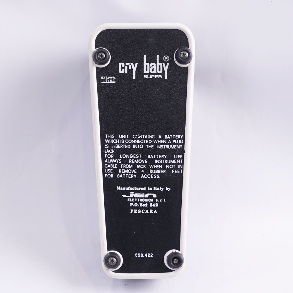 【中古】 ワウペダル エフェクター Jen Cry Baby Super 250.422 白Fasel ギターエフェクター 裏面画像