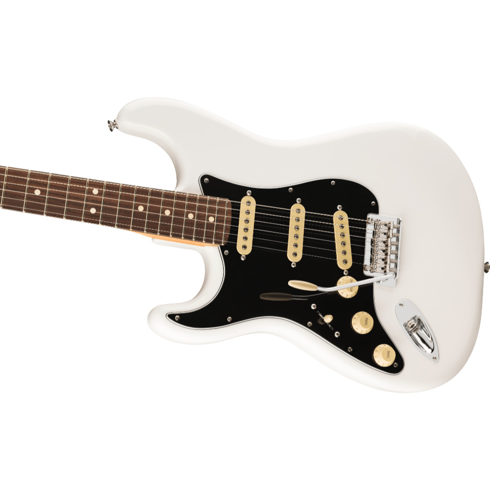 Fender フェンダー Player II Stratocaster Left-Handed RW Polar White レフティ エレキギター ストラトキャスター ボディ斜めアングル画像