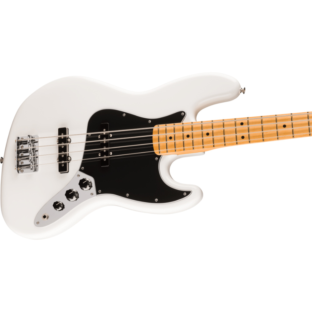 Fender フェンダー Player II Jazz Bass MN Polar White エレキベース ジャズベース ボディ斜めアングル画像