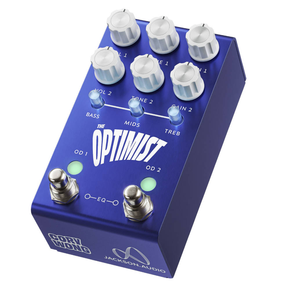 Jackson Audio THE OPTIMIST オーバードライブ ギターエフェクター サイドからのアングル