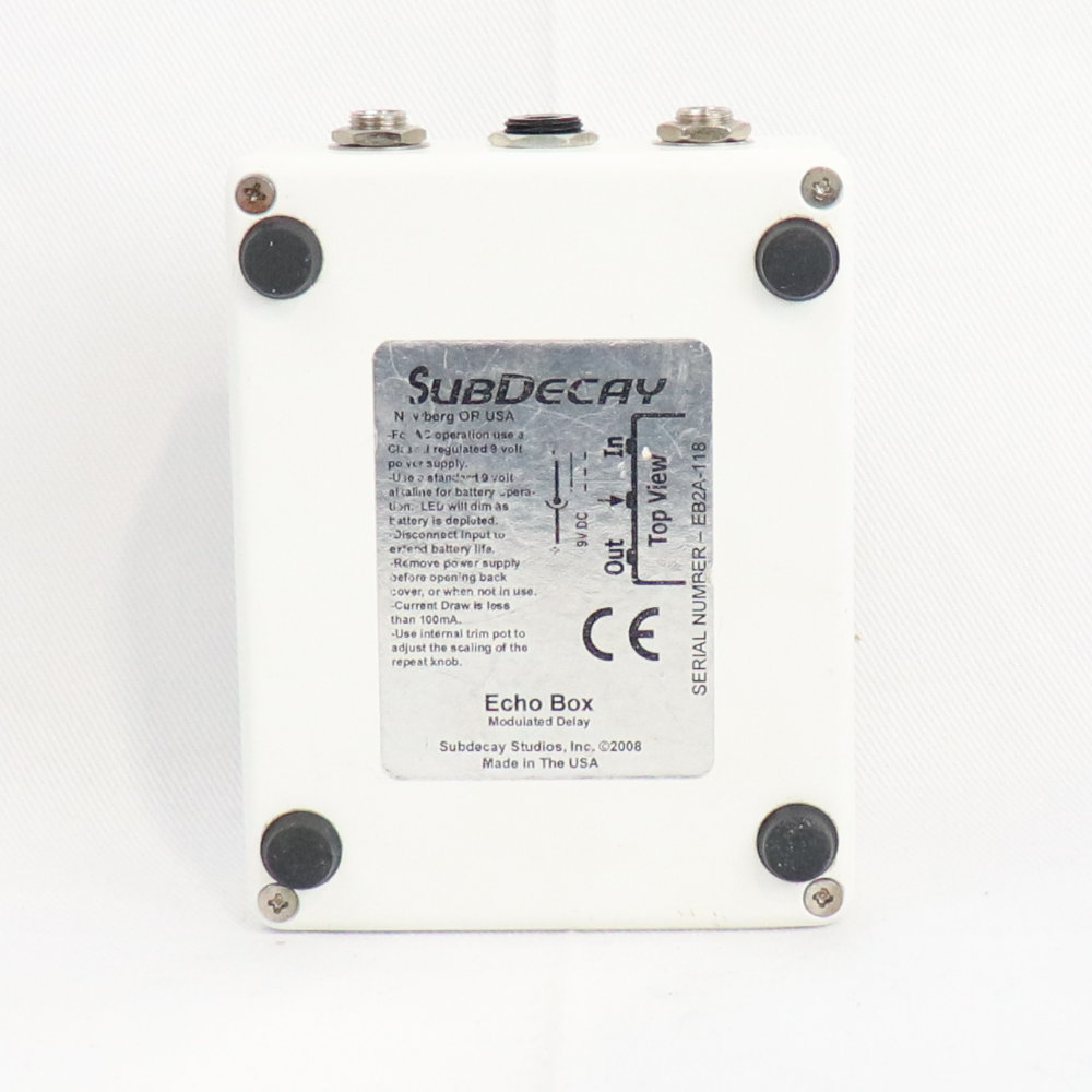 【中古】 エコー エフェクター Subdecay echobox サブディケイ エコーボックス 筐体底面