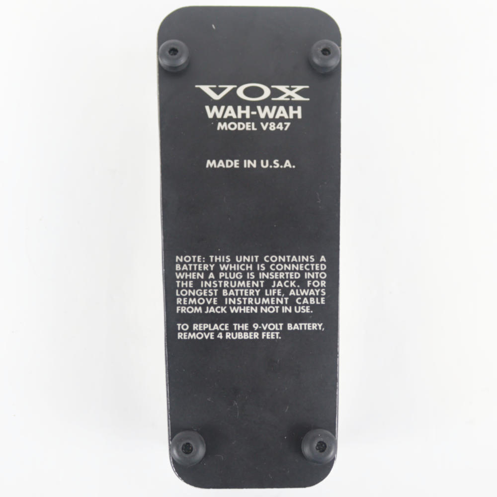 【中古】 ワウペダル VOX V847 ギターエフェクター 裏面