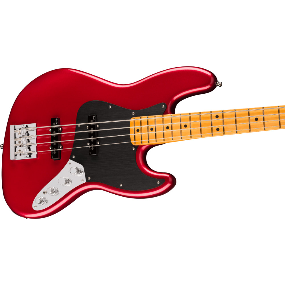 Fender フェンダー American Ultra II Jazz Bass MN Sinister Red エレキベース ジャズベース ボディ斜めアングル画像