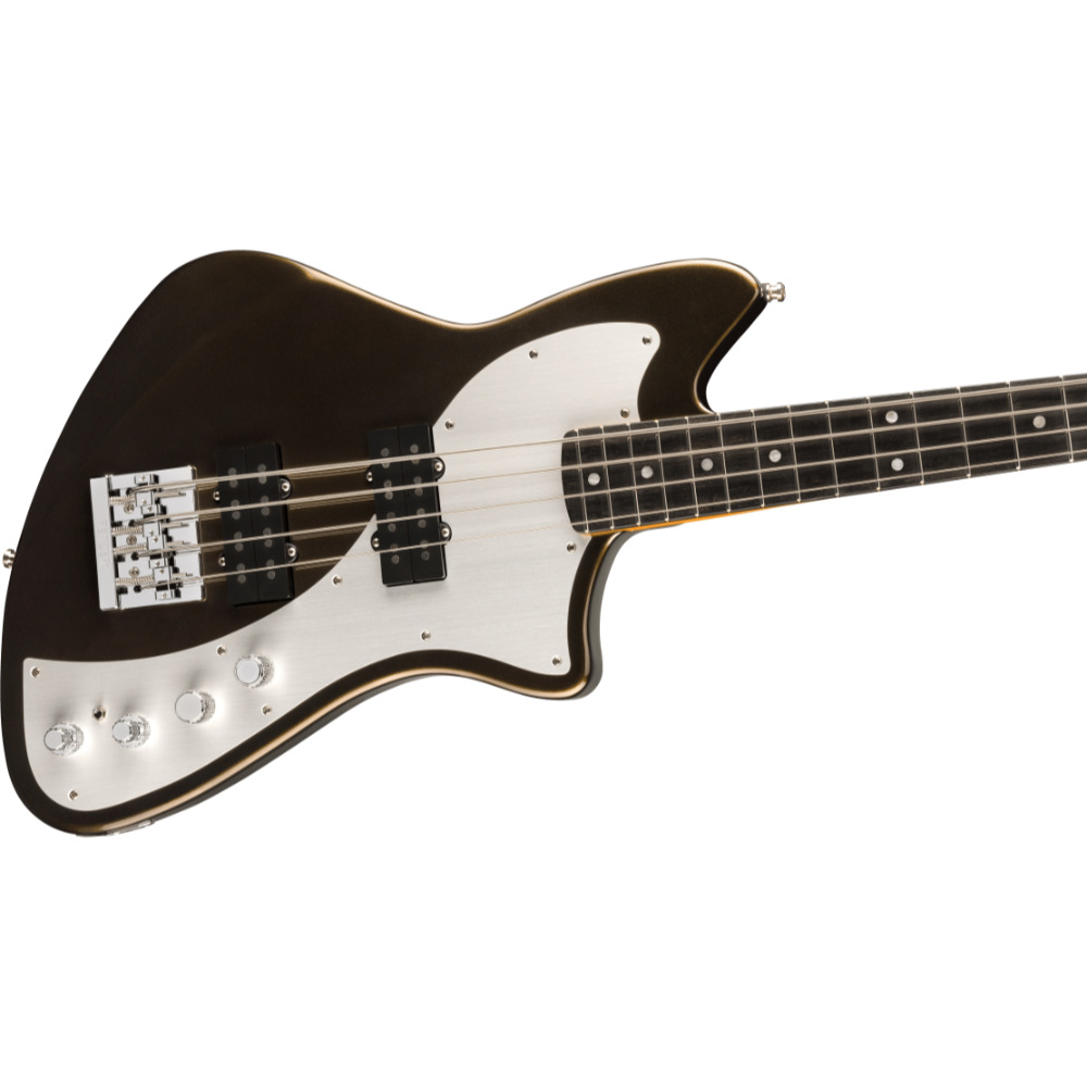 Fender フェンダー American Ultra II Meteora Bass EB Texas Tea エレキベース メテオラベース ボディ斜めアングル画像