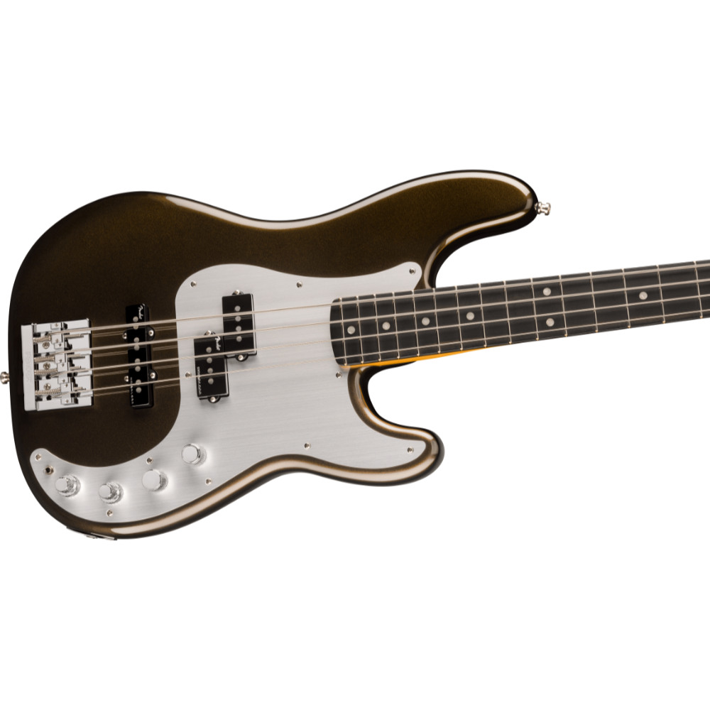 Fender フェンダー American Ultra II Precision Bass EB Texas Tea エレキベース プレシジョンベース ボディ斜めアングル画像