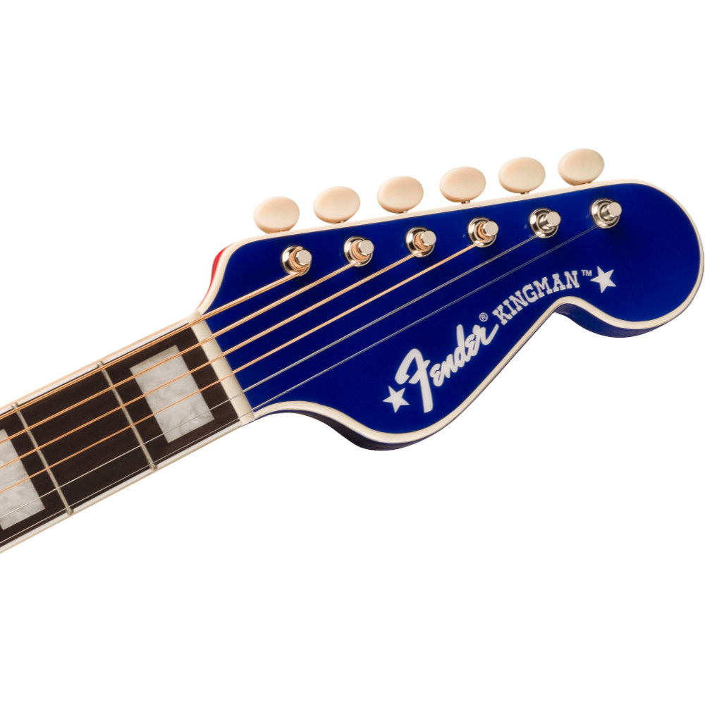 Fender フェンダー Buck Owens Kingman with Case Red White and Blue エレクトリックアコースティックギター ヘッド画像