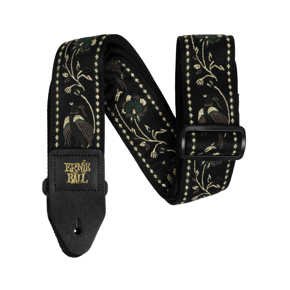 ERNIE BALL アーニーボール 5372 BLACK PLEASANT PHEASANT Jacquard Strap ギターストラップ