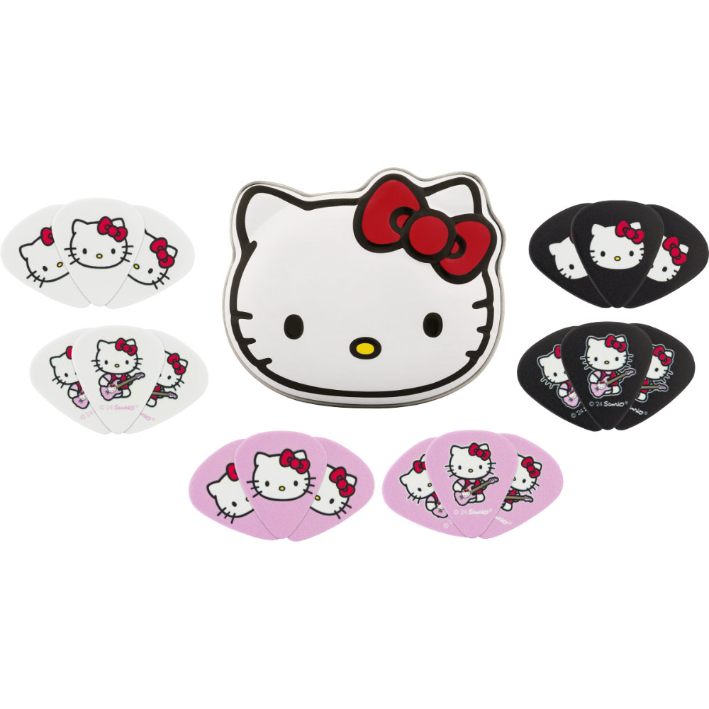 Fender フェンダー Fender x Hello Kitty Pick Tin 18 Pack ギターピック 18枚入り