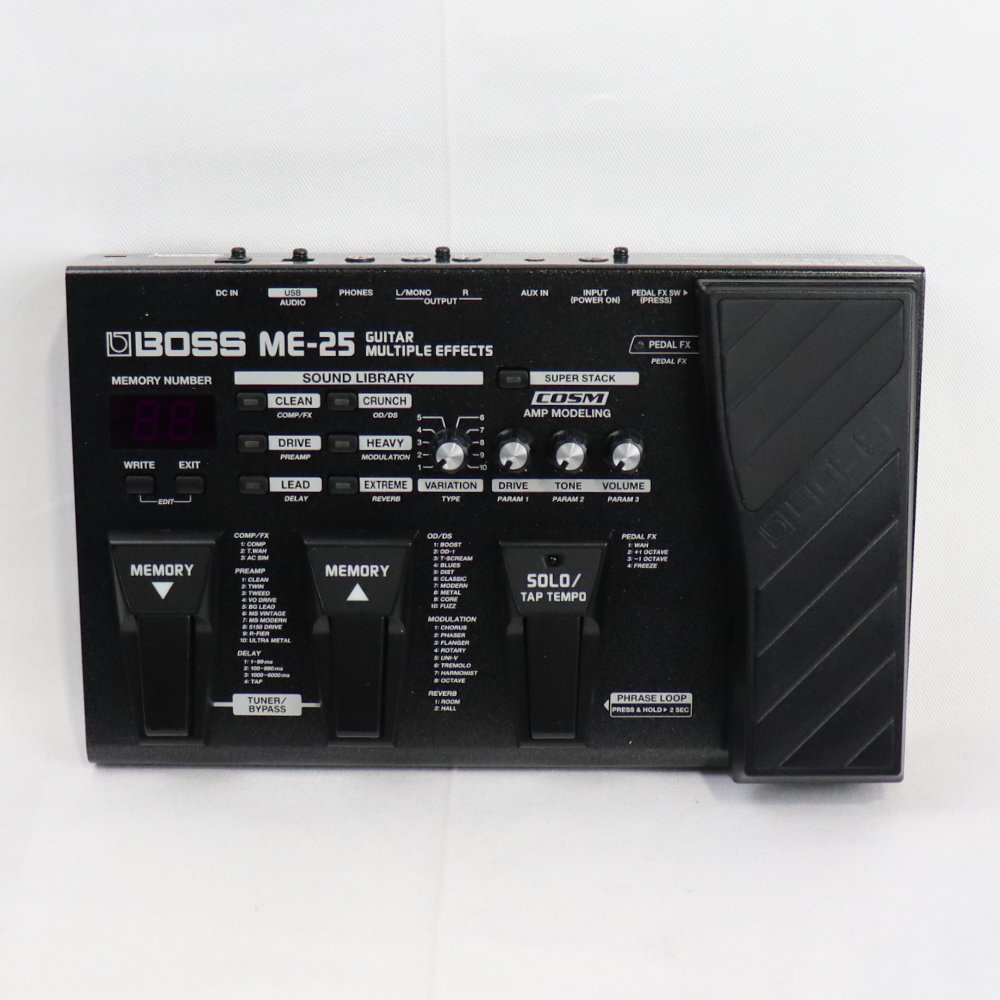 【中古】 ギター用マルチエフェクター BOSS ME-25 ボス マルチエフェクター 正面